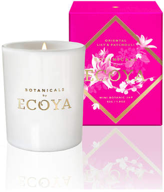 Ecoya Oriental Lily and Patchouli Candle - Mini Botanic Jar