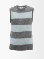 Thumbnail for your product : Erdem Ethan Striped Sweater Vest - Blue