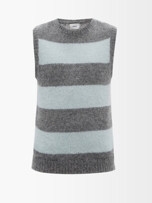 Erdem Ethan Striped Sweater Vest - Blue