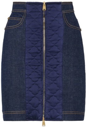 denim skirts button front