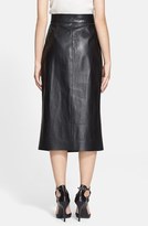 Thumbnail for your product : Tamara Mellon Snap Detail Leather Wrap Skirt