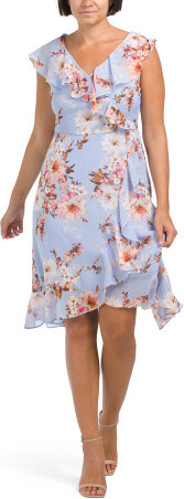 TJMAXX Short Ruffle Wrap Dress For Women - ShopStyle