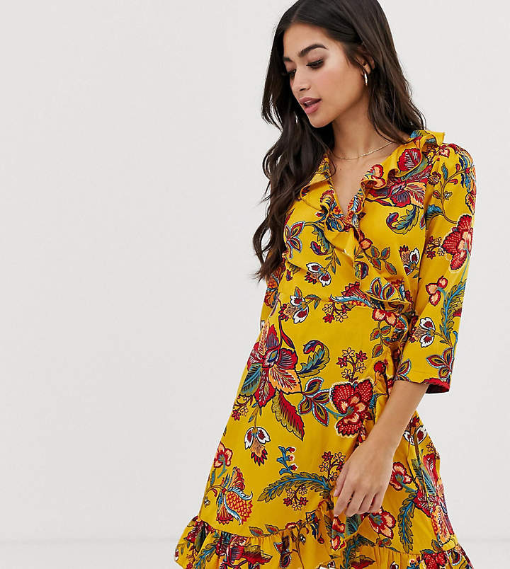 Vero Moda Floral Wrap Dress ShopStyle