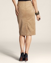 Thumbnail for your product : Chico's Perforated Faux-Suede Skirt