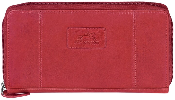 Mens RFID Wallet with Coin Pocket Mancini Leather Goods Manchester Collection 