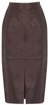 Thumbnail for your product : Oasis LEATHER CLEAN PENCIL SKIRT [span class="variation_color_heading"]- Black[/span]