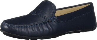 Driver Club Usa Women's Leather Unique Penny Detail Driving Loafer