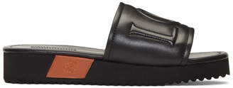 Loewe Black Leather Slides