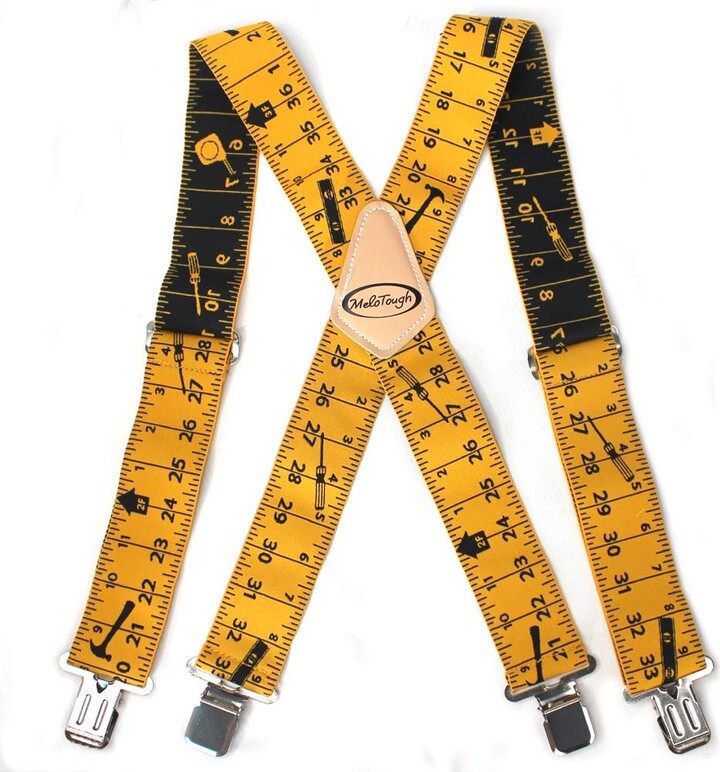 Black Heavy Duty X-Shape Braces / Suspenders 5cm Mens XXL Extra Wide 