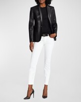 Thumbnail for your product : Ralph Lauren Collection Parker Leather Single-Breasted Blazer Jacket