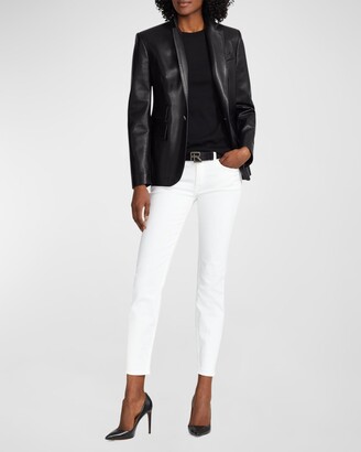 Ralph Lauren Collection Parker Leather Single-Breasted Blazer Jacket