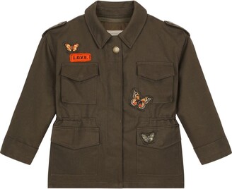 Dolce & Gabbana Children Butterfly-Patch Military Jacket