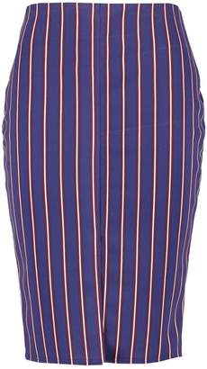 boohoo Plus Katy Bold Stripe Midi Skirt