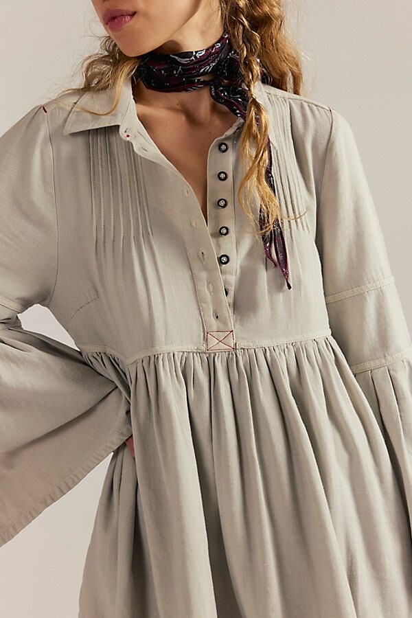Free People We The Free Down East Denim Mini Dress