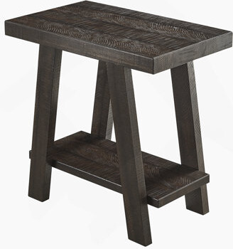 Union Rustic Contemporary Wood Shelf Side Table In Weathered Espresso