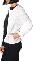 Thumbnail for your product : Derek Lam 10 CROSBY Leather Sleeve Knit Jacket
