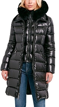 Dawn Levy Kat Shearling Trimmed Puffer Coat