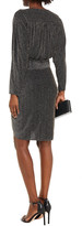 Thumbnail for your product : IRO Wrap-effect Ribbed Metallic Jersey Dress