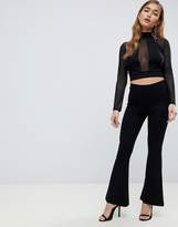 Thumbnail for your product : ASOS Petite DESIGN Petite mesh top with cut out