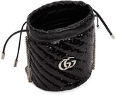 Thumbnail for your product : Gucci Black Mini Sequin GG Marmont Bucket Bag