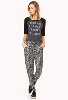 Thumbnail for your product : Forever 21 Paisley Pop Woven Trousers