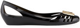Thumbnail for your product : Ferragamo Bermuda Jelly Metallic Vara Bow Ballerina Flats