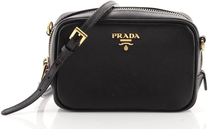 saffiano leather camera bag prada