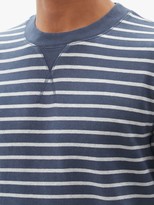 Thumbnail for your product : Sunspel Crew-neck Striped Cotton-jersersey Sweatshirt - Navy Multi