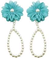 Thumbnail for your product : Kingfansion 1Pair Pearl Chiffon Barefoot Toddler Foot Flower Beach Sandals