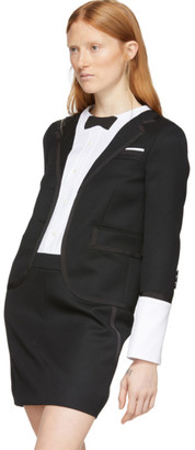 Thom Browne Black Trompe LOeil Mini Tuxedo Dress