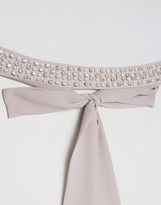 Thumbnail for your product : TFNC WEDDING Embellished Diamond Sash Belt