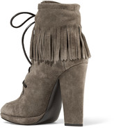 Thumbnail for your product : Giuseppe Zanotti Fringed suede boots