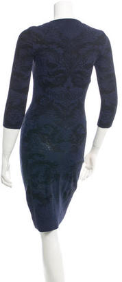 Alexander McQueen Jacquard Bodycon Dress