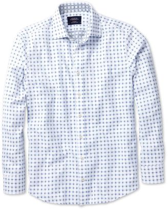 Charles Tyrwhitt Extra slim fit white and blue double faced shirt