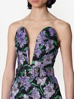 Thumbnail for your product : Carolina Herrera Poppy-Print Midi Dress