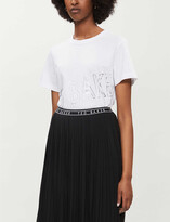 Thumbnail for your product : Ted Baker Metallic logo-print cotton-jersey T-shirt