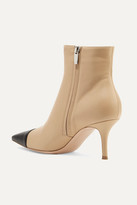 Thumbnail for your product : Gianvito Rossi 70 Two-tone Leather Ankle Boots - Beige