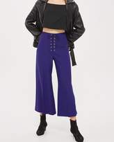 Thumbnail for your product : Topshop Lace-Up Crop Wide Pants