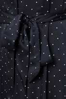 Thumbnail for your product : Equipment Belted polka-dot satin midi dress