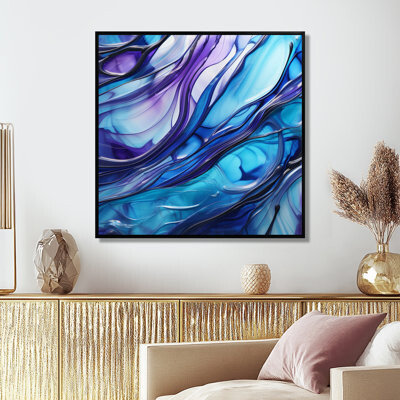 Wrought Studio Inner Nebula Deep Blue - Waves Wall Art Decor