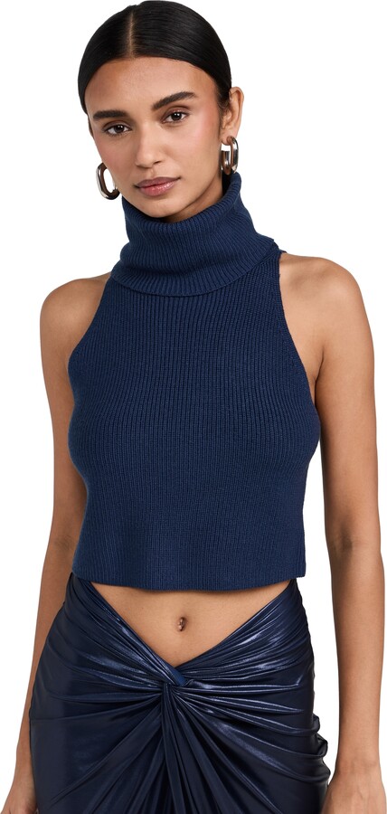 Sally LaPointe Merino Wool Turtleneck Tank