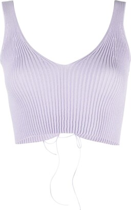 Cecilie Bahnsen Ilaria ribbed-knit cropped top - ShopStyle