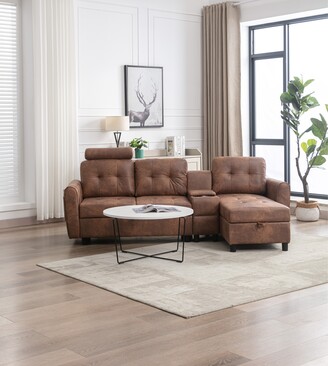 Tufted Leather Sectional Style