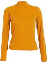 Thumbnail for your product : Quiz Mustard Rib Turtleneck Long Sleeve Top