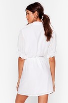 Thumbnail for your product : Nasty Gal Womens Get 'Em Where It Shirts Ruffle Mini Dress - White - 4