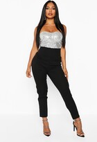 Thumbnail for your product : boohoo Sequin Bustier Slim Leg Jumpsuit