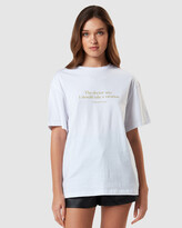 Thumbnail for your product : Charlie Holiday Women's White Shorts - Dr Vacay Boyfriend Tee - Size One Size, M at The Iconic