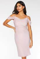 Thumbnail for your product : Quiz Rose Pink Cold Shoulder Midi Dress