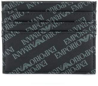 Emporio Armani bi-fold logo print wallet