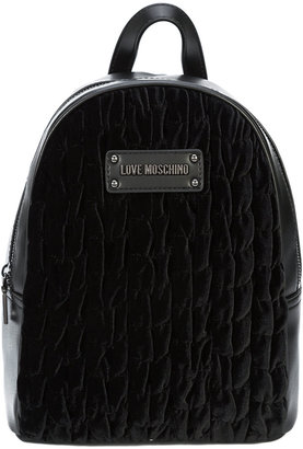 Love Moschino quilted velvet backpack